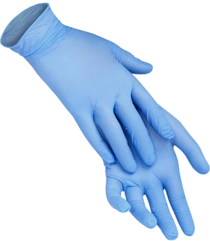 Одноразові рукавиці Nitromax нітрильні без пудри Розмір L 10 шт. Блакитні (9869201152052)