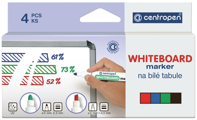 Набор маркеров для досок Centropen Board 2.5 мм 4 шт (8559/4/CB)