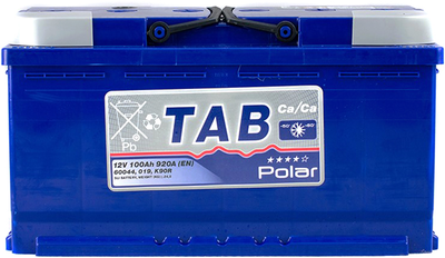 Автомобильный аккумулятор 100 Ah/12V TAB Polar Blue (0) Euro (121 100)