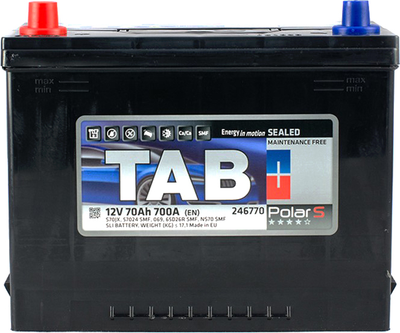 Автомобильный аккумулятор 70 Ah/12V TAB Polar S (1) Japan (246 770)