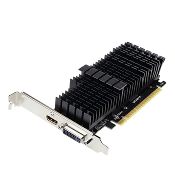 Видеокарта Gigabyte GeForce GT 710 2GB GDDR5, 64 бит, 954/5010 МГц, DVI, HDMI (GV-N730-2GI) Б/У