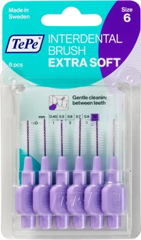 Набір щіток для міжзубних проміжків TePe Extra Soft 1.1 мм 6 шт. (122675)