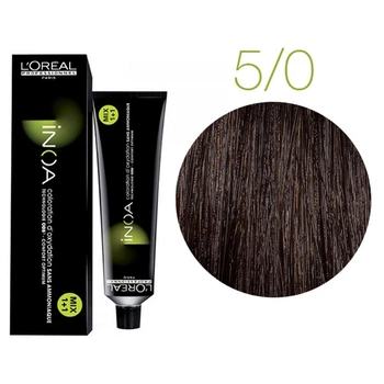 Крем-краска для волос L'Oreal Professionnel INOA Mix 1+1 №5/0 Светлый натуральный шатен 60 мл