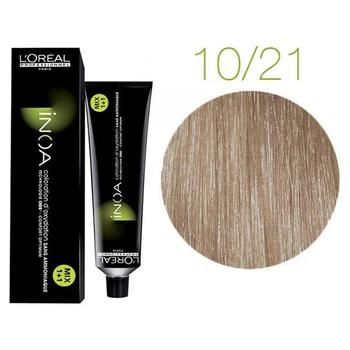 Крем-краска для волос L'Oreal Professionnel INOA Mix 1+1 №10/21 Platinblond Irise Asch 60 мл