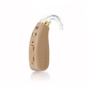 Универсальный слуховой аппарат Medica-Plus sound control 13.0 Цифровой заушный усилитель с регулятором громкости Бежевый (WB572948)