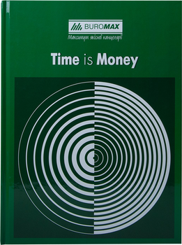 Книга канцелярська Buromax Times Is Money А4 у клітинку 96 аркушів Зелена (ВМ.2400-104)