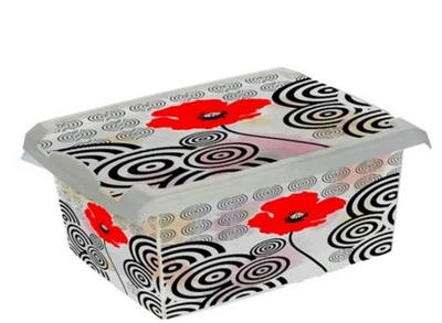 Ящик для зберігання Keeeper PoppyStile 29 x 14 x 39 см 10 л з кришкою Прозорий (2719kee)