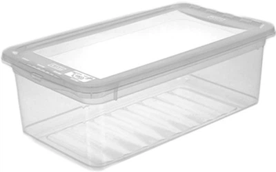 Ящик для зберігання Keeeper Basixx 20 x 12 x 34 см 5.6 з кришкою Прозорий (578kee-прозорий)