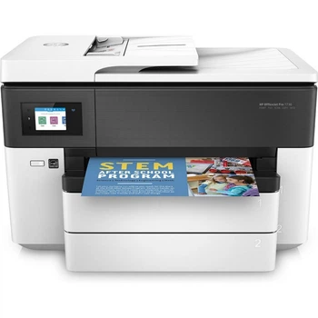 МФУ струйное цветное HP OfficeJet Pro 7730 (Y0S19A), White/Gray, WiFi, 4800x1200 dpi, дуплекс, факс, до 34/34 стр./мин., цветной сенсорный ЖК-экран 2,65', USB / Lan (картриджи №953)