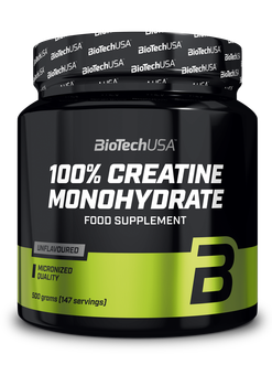 Креатин моногидрат BioTech 100% Creatine Monohydrate банка (500 г) биотеч unflavored