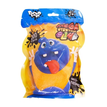 Слайм Mega Stretch Slime 500 г укр оранжевый Dankotoys SLM-12-01U