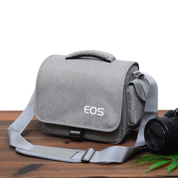 Фотосумка противоударная Canon EOS + дождевик, серый цвет ( код: IBF038S )
