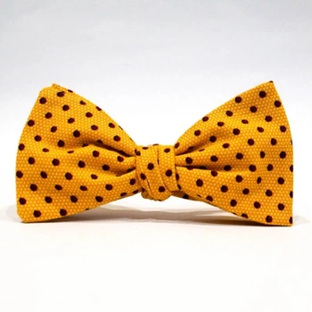 Краватка-метелик Krago Dark Yelow Dots 34-45 см жовтий