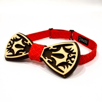 Галстук-бабочка Krago Princely Red Wooden 34-45 см красный
