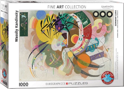 Puzzle Eurographics Dominująca krzywa Wassily Kandinsky 1000 elementów 6000-0839 (628136608398)