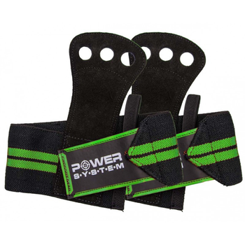 Накладки гімнастичні Power System Crossfit Grip PS-3330 Black/Green (Пара)