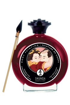 Съедобная краска для тела Shunga Champagne & Strawberry Bodypaint