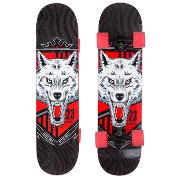 Скейтборд Skateboard Cool Wolf 23 SK-1246-4 Black-Red | Швидка
