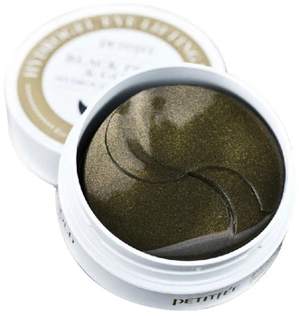 Гидрогелевые патчи для век с чёрным жемчугом Petitfee Black Pearl & Gold Hydrogel Eye Patch 60 шт