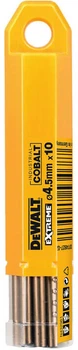 Набор сверл по металлу DeWalt HSS-CO кобальтовые 4.5 мм 10 шт (DT4927)