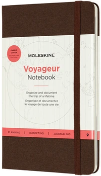 Записная книга Moleskine Вояжёр 11.5 х 18 см 208 страниц в линейку Кофейная коричневая (8058647620381)