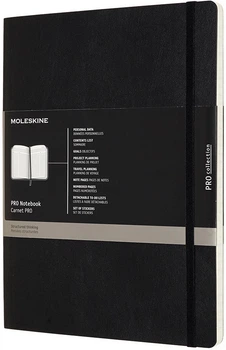 Записная книга Недатированная Moleskine PRO 19 x 25 см 192 страницы Чёрная Мягкая обложка (8058647620831)