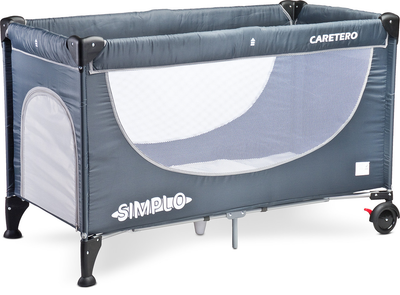 Дитяче ліжко манеж Caretero Simplo Grey
