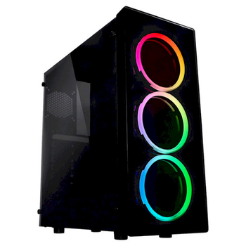 Корпус Raidmax Neon RGB Black Middletower без БП, ATX/mATX/mITX, 2*2.5"(SSD), 2*3.5"(HDD)