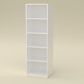 Шкаф книжный офисный Стеллаж Компанит КШ-1 Белый (нимфея альба)