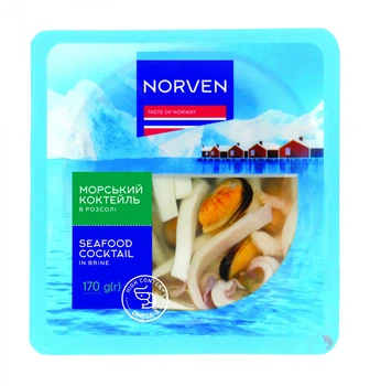 Морський коктейль NORVEN в розсолі 170г
