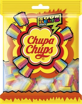 Жевательные конфеты Chupa Chups Sour Belts Mini 150 г (8003440986363)