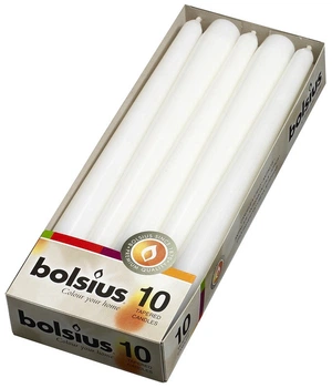 Свічка конічна біла Bolsius 24,5 см 10 шт (s30-090Б)