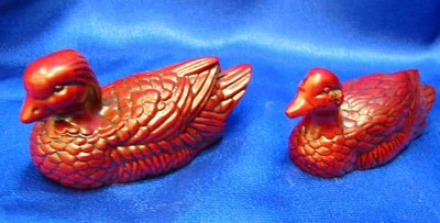 Статуетка Качки-Мандаринки Кам'яна Крихта Коричневі (9Х4Х4 См) 2341