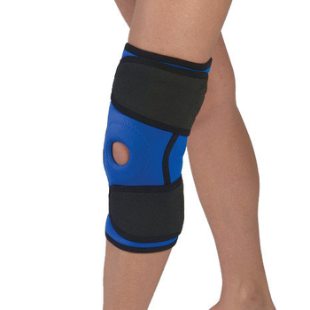 Бандаж коленного сустава неопреновый с ребрами жесткости и силиконовым кольцом Алком Размер 2 SK (4053)