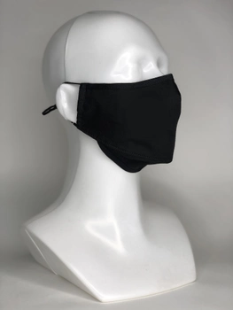 Защитная маска для лица Prof Kit трехслойная с карманом для угольного фильтра черная