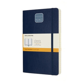 Блокнот Moleskine Classic Expanded средний 13х21 см в линию Сапфир Мягкая обложка (8053853606259)