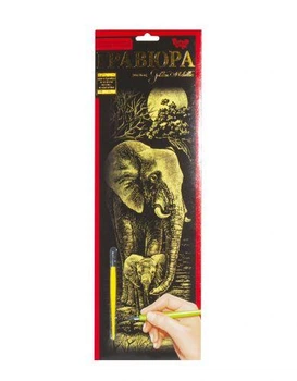 Гравюра Danko Toys Golden Metallic: Слон (B2) ГР-В2-02-06з