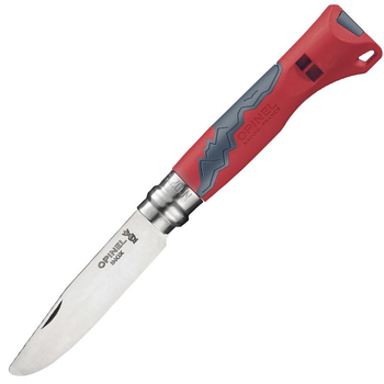 Нож складной Opinel 7 Junior Outdoor (длина: 185мм лезвие: 80мм) красный