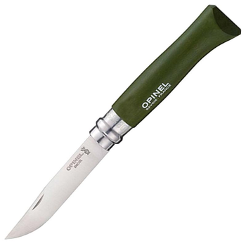 Нож складной Opinel №8 Inox (длина: 190мм лезвие: 85мм) зеленый в блистере