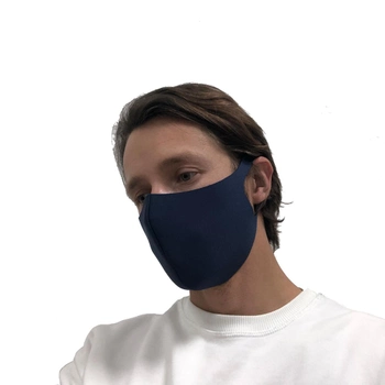 Захисна Bow Tie House маска для обличчя темно-синя стрейчева з неопрену 19004