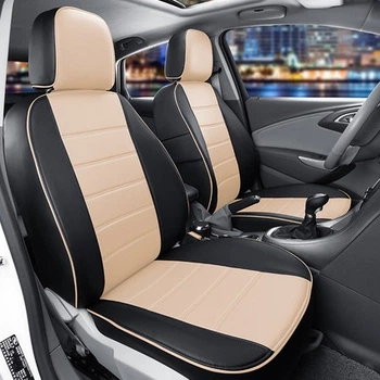 Авточехлы на BMW Е 46 Auto Style экокожа черно бежевые