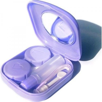 Контейнер для лінз дорожній набір Mini Travel Kit ISKYBOB набір для контактних лінз дорожній фіолетовий