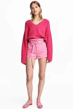 Шорты джинсовые H&M 36 Розовый 0558510_15