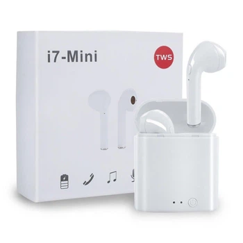 Беспроводные блютуз наушники i7 Mini TWS с боксом для зарядки White (au043)