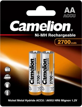 Акумулятор Camelion R6-2BL 2700 мА·год Ni-MH (NH-AA2700BP2/NH-AA2700BC2)