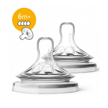 Соска силіконова з швидким потоком Philips Avent Natural від 6 міс. (SCF044/27), 2 шт (8710103874027)