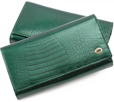 Кожаный женский кошелек ST Leather S9001A Green