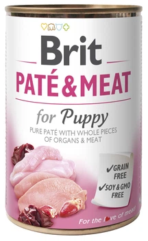 Влажный корм для собак Brit Paté & Meat со вкусом индейки и курицы 400 г (8595602530335)