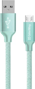Кабель ColorWay USB – microUSB 2.1A 1 м Mint (CW-CBUM002-MT)