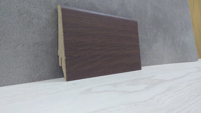 Плинтус Супер Профиль Орех Тёмный 2800x80x21 Коричневый 1682ot
